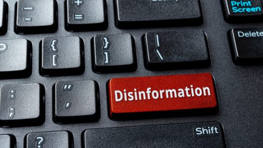 keyboard with disinformation