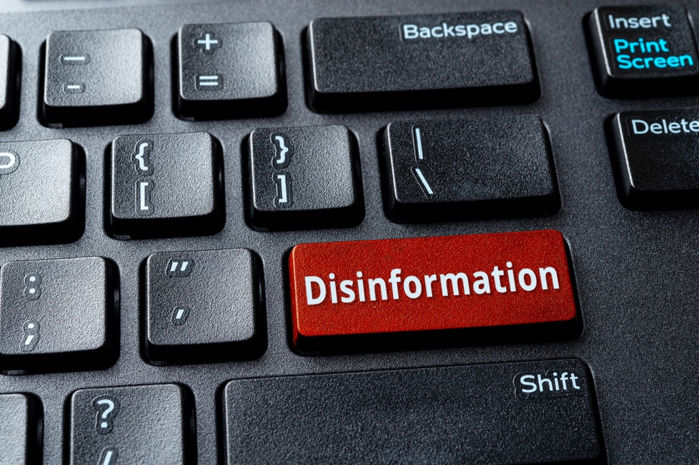 keyboard with disinformation